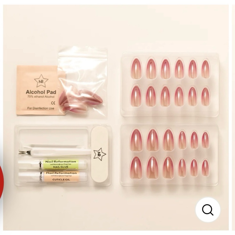 NWT Nail Reformation Spring Pink Ombre Press-On Nail Set - Picture 2 of 4